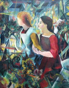 Twee meisjes door August Macke